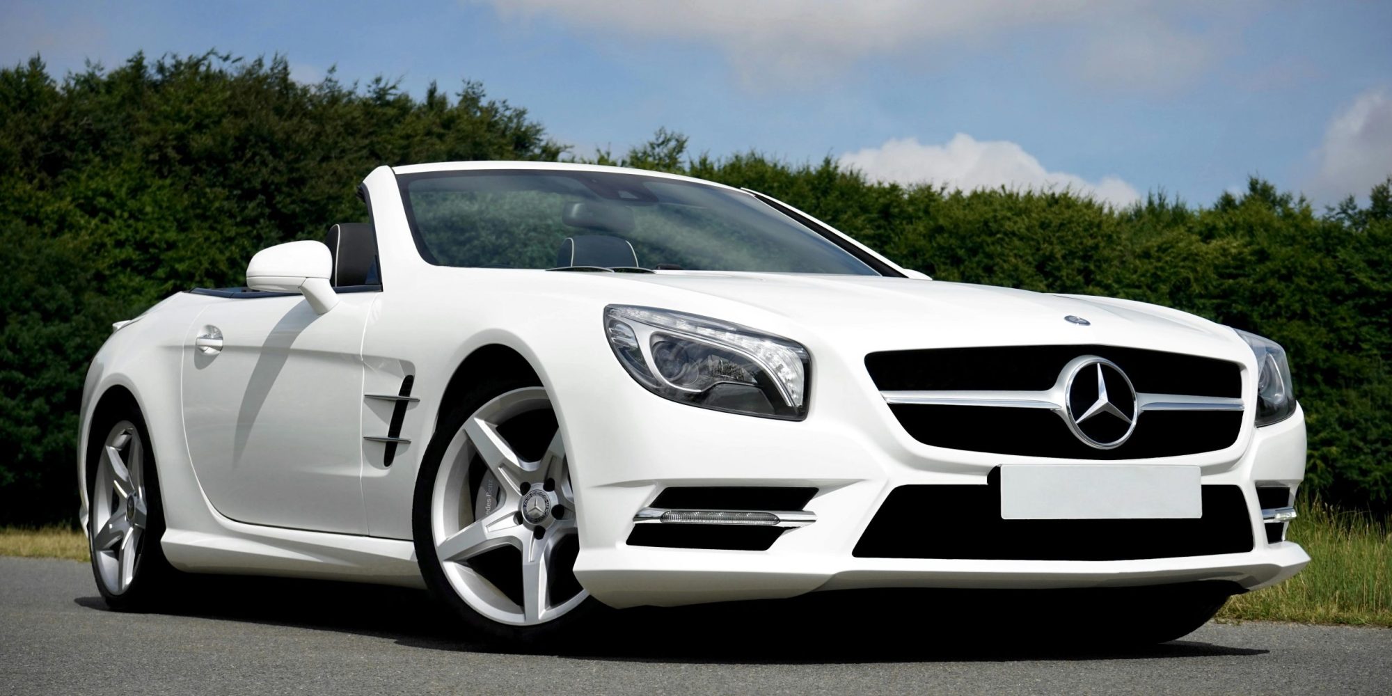 Stunning white Mercedes Benz by Mike Bird